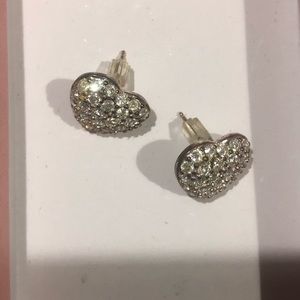 Diamond heart earrings